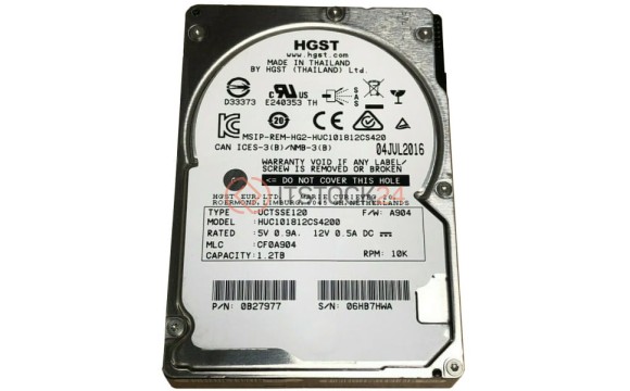 Жесткий диск HGST 0B27977 1,2Tb 10520 SAS 2,5" HDD