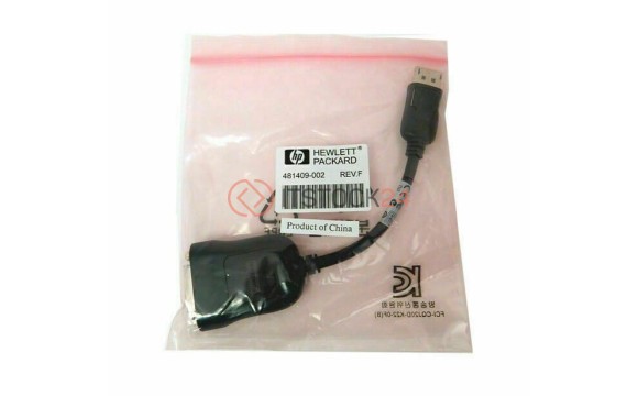 481409-002 Переходник HP Display Port (DP) To DVI-D SL 0.2m/20cm