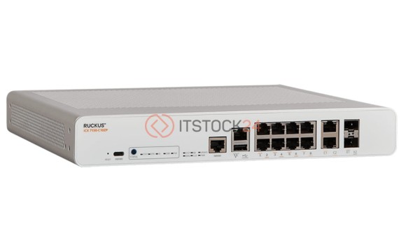Коммутатор Ruckus ICX7150-C10ZP-2X10GR-RMT3