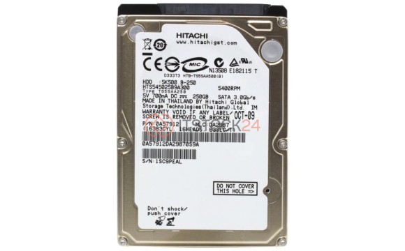 Жесткий диск Hitachi HTS545025B9A300 250Gb 5400 SATAII 2,5" HDD