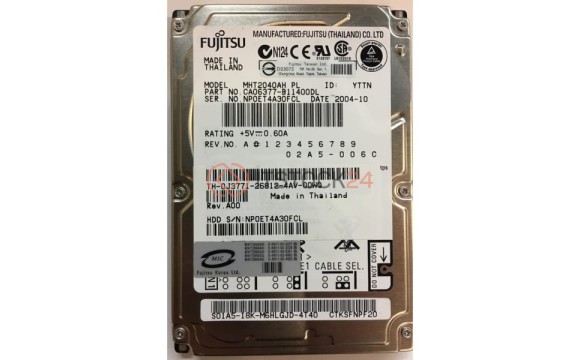 Жесткий диск Fujitsu CA06377-B11400DL 40Gb 5400 IDE 2,5" HDD