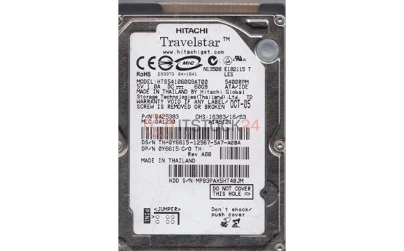 Жесткий диск Hitachi 0A25383 60Gb 5400 IDE 2,5" HDD