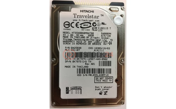 Жесткий диск Hitachi 0A25838 60Gb 5400 IDE 2,5" HDD