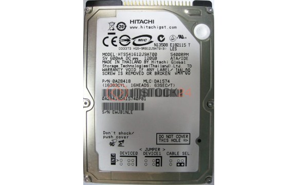 Жесткий диск Hitachi 0A28418 120Gb 5400 IDE 2,5" HDD