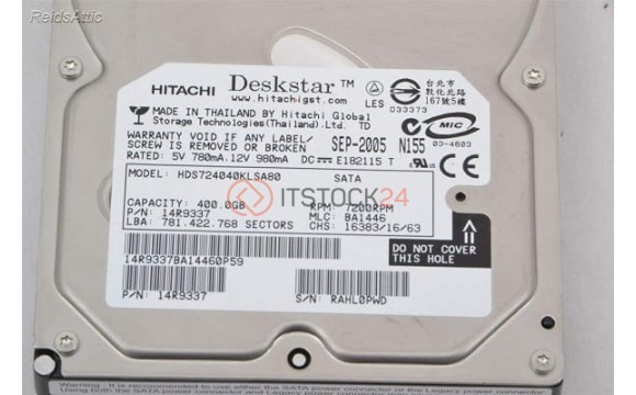 Жесткий диск Hitachi 0A31463 400Gb  SATA 3,5" HDD