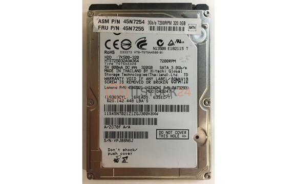 Жесткий диск Hitachi 0A73293 320Gb 7200 SATAII 2,5" HDD