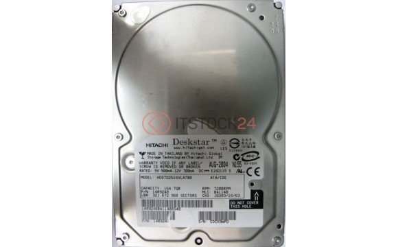 Жесткий диск Hitachi HDS722516VLAT80 164,7Gb 7200 IDE 3.5" HDD