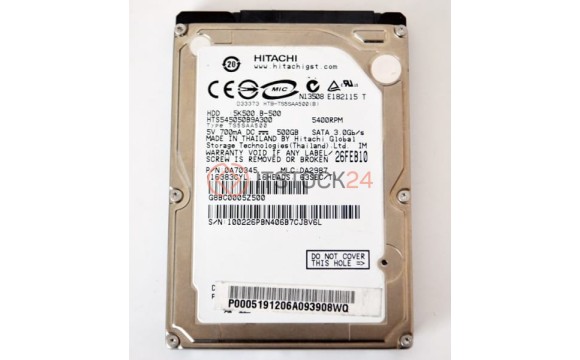 Жесткий диск Hitachi HTS545050B9A300 500Gb 5400 SATAII 2,5" HDD