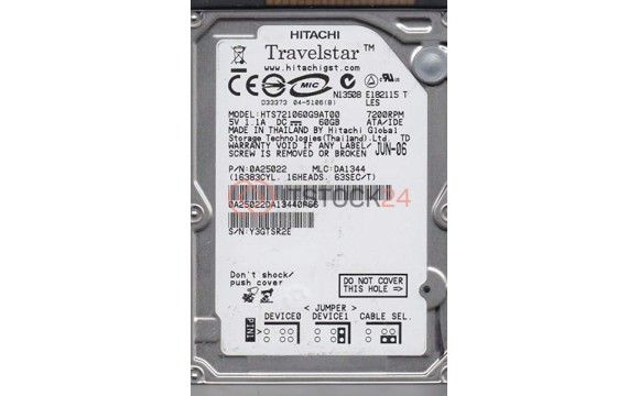 Жесткий диск Hitachi TG754 60Gb 7200 IDE 2,5" HDD