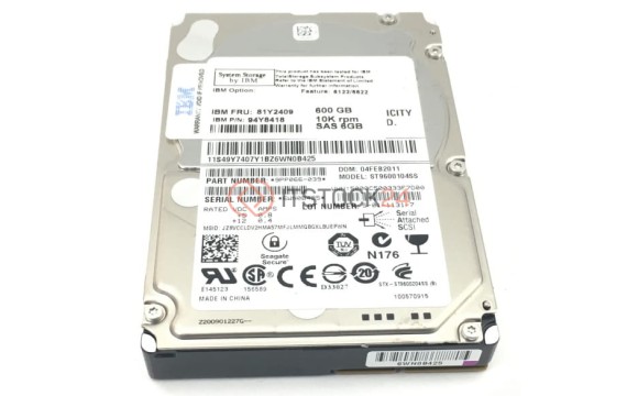 Жесткий диск IBM 81Y2409 600Gb 10000 Fibre Channel  2,5" HDD