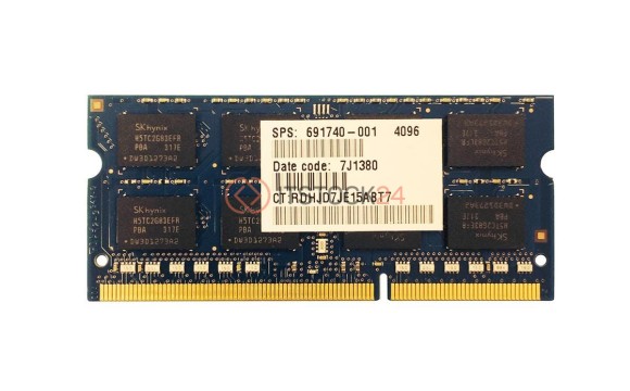 Оперативная память HP 4GB DDR3-1600MHz Unbuffered Dual Rank 1.35V 204-pin CL11 SODIMM [691740-001]