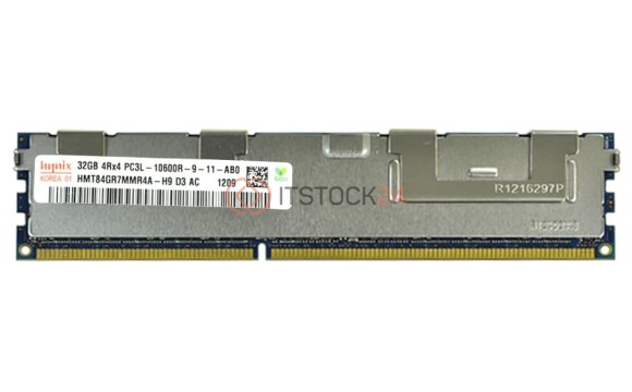 Оперативная память HYNIX 32GB PC3-10600R ECC REG 1.35V QUAD RANK X4 [HMT84GR7MMR4A-H9]