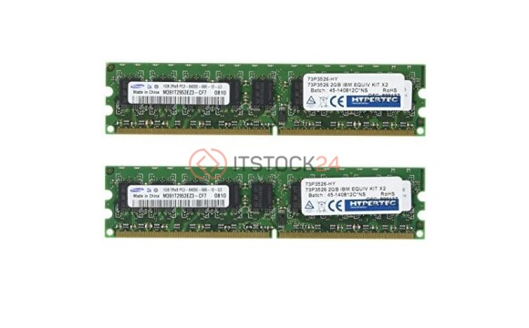 Оперативная память IBM RAM DDRII-533 Kingston 2x1Gb ECC LP PC2-4200 [73P3526]