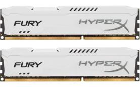 Оперативная память KINGSTON 8GB ƒX4GB) PC3-12800 HYPERX FURY WHITE [HX316C10FWK2/8]