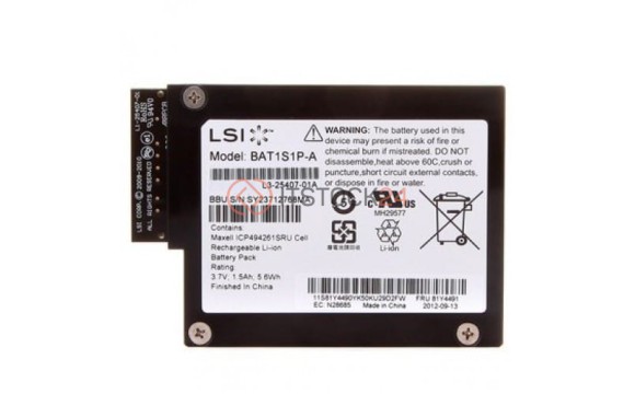 Оперативная память ServeRAID M5100 Series 512 MB Cache/RAID 5 Upgrade w BBU [81Y4485]