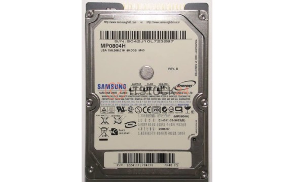 Жесткий диск Samsung MP0804H 80Gb 5400 IDE 2,5" HDD