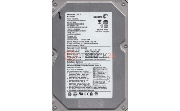 Жесткий диск Seagate 9W2004 60Gb 7200 IDE 3.5' HDD