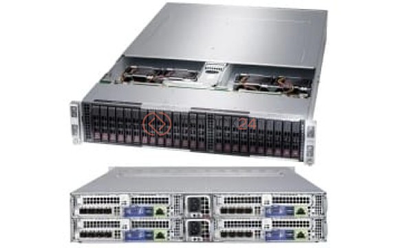 Сервер Supermicro BigTwin 2124BT-HTR/8x7302 EPYC/16x32GB/8x960GB SSD/4x4P GbE [AS-2124BT-HTR-1]
