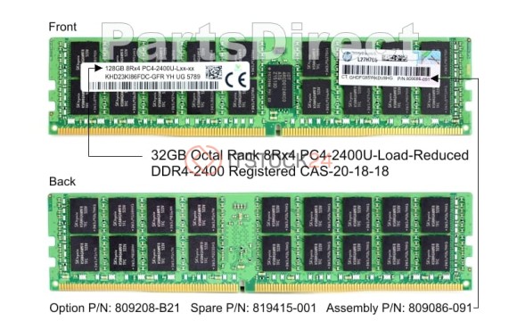 809208-B21 Оперативная память HP 128-GB (128GB) SDRAM LRDIMM