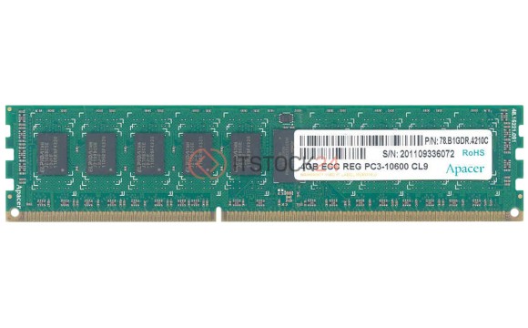 Оперативная память Apacer 4Gb DDR3 PC3-10600 ЕСС REG [78.B1GDR.4210C]