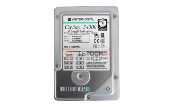 Жесткий диск Western Digital Caviar 34300 4,3Gb 5400 IDE 3.5" HDD