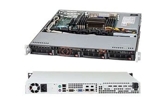 Supermicro 813TQ-441CB 1U RACKMOUNT 4BAY BLACK 441W SAS/SATA COLD SWAP [CSE-813TQ-441CB]