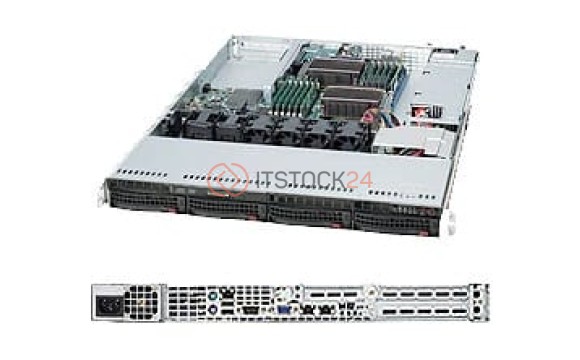 Supermicro BBNS 1U 5520 6.4 Qpi 96GB-DDR3 4XSATA Uio 650W [SYS-6016T-UF]