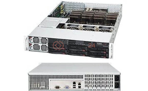 Supermicro CSE-828TQ-R1K43LPB System Cabinet - Rack-mountable - Black - 2U - 6 x[CSE-828TQ+-R1K43LP