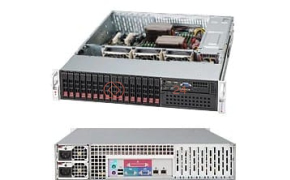 Supermicro Case 213A-R900LPB chassis with two Seagate 146GB 2.5 SAS HDD [CSE-213A-R900LPB-MC146]