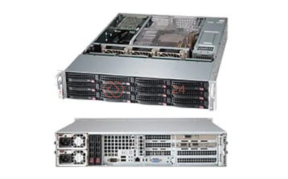 Supermicro Case 2U 12x3.5inch Hot Swap SAS/SATA 80PLUS Platinum 920W RPS EATX Black[CSE-826BA-R920W