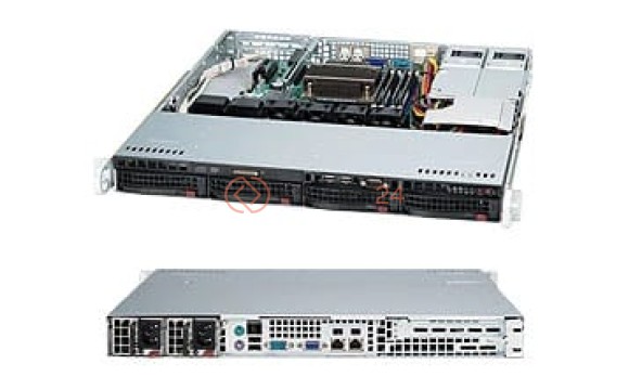 Supermicro Cse-813MFTQ-R400CB 1U 400W 4X3.5SAS2 SATA Bays USB Slim DVD Black [CSE-813MFTQ-R400CB]