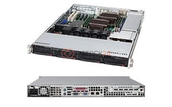 Supermicro Cse-815TQ-600CB 1U 600W 4X3.5 inch Bay SATA SAS Backplane Black RTL [CSE-815TQ-600CB]