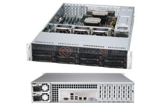 Supermicro 2U RM BB Black Xeon-DP 1600MHZ 8-Bay 740W RPS X9DRH-7TF [SYS-6027R-72RFT]