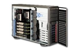 Supermicro Blade Server Cabinet - Rack-mountable, Tower - Dark Gray - 4U - 12 x Ba[CSE-747BTQ-R1K62