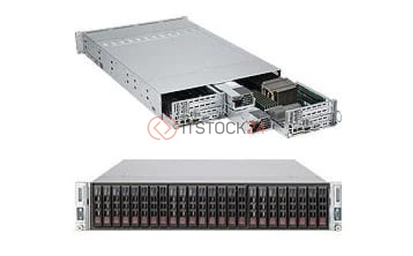 Supermicro 2U RM BB BLK C32 1600MHZ 24BAY 1280W RPS CSE-217HD-R1K28BP H8DCT [AS -2122TC-DL6RF4]