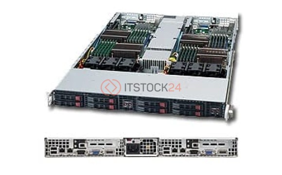 Supermicro BBNS 1UTWIN 5520 QDR IPMI-48GB DDR3 4X2.5 SATA1200W [SYS-1026TT-IBQF]