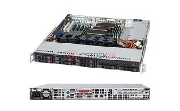 Supermicro Case 113TQ-700CB chassis with two Seagate 73GB 2.5 SAS HDD [CSE-113TQ-700CB-MC073]
