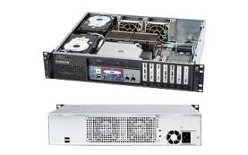 Supermicro SC512L-260B-LCD Chassis - Rack-mountable - Black [CSE-512L-260B-LCD]
