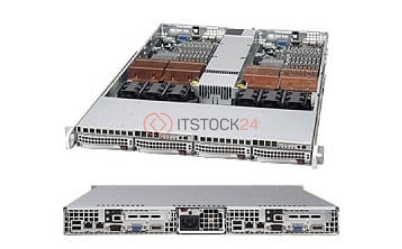 Supermicro SC808T-980B Chassis - 1U - Rack-mountable - 2 Bays - 980W - Black [CSE-808T-980B]