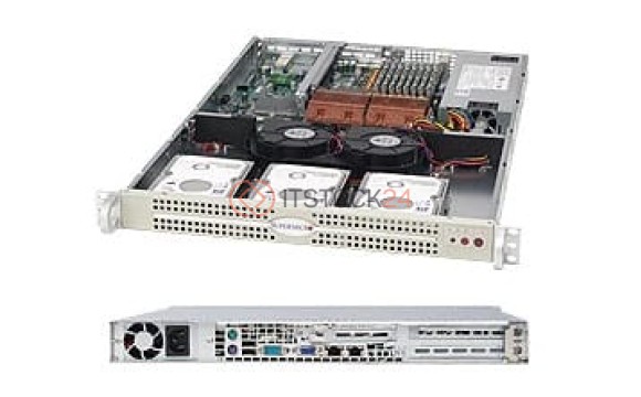 Supermicro SC812L-520UB Chassis - Rack-mountable - Black [CSE-812L-520UB]