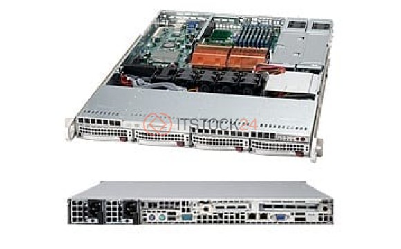 Supermicro SC813MS-410C Chassis - Rack-mountable - Black [CSE-813MS-410CB]