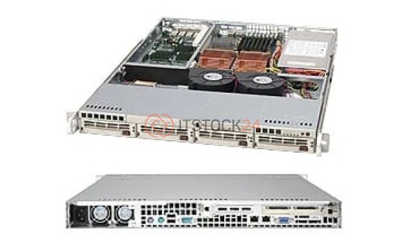 Supermicro SC813T-500C Chassis - Rack-mountable - Black [CSE-813T-500CB]