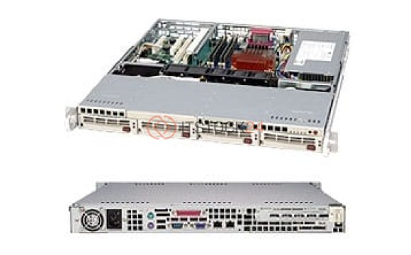 Supermicro SC822S-400LP Chassis - 2U - Rack-mountable - 8 Bays - 400W - Beige, Black [CSE-0051-B0]
