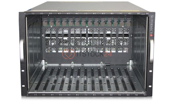 Supermicro - Enclosure Chassis with Four 1620W Power Supplies - Rack-mountable - 7U [SBE-714Q-R48]