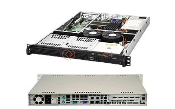 Supermicro SuperChassis SC811L-350B System Cabinet - Rack-mountable - Black - 1U - 2 x[CSE-811L-350