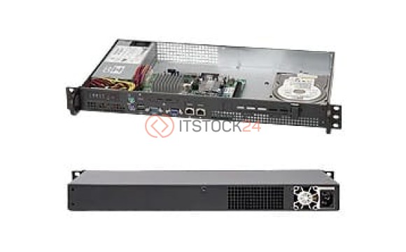 Supermicro SuperChassis 503L-200B Rackmount Enclosure - Rack-mountable - Black - 1U - [CSE-503L-200