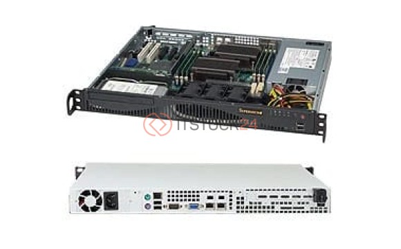 Supermicro SuperChassis 512F-600B System Cabinet - Rack-mountable - Black - 1U [CSE-512F-600B]