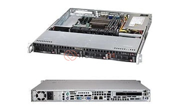 Supermicro SuperChassis 813MT-350CB (Black) - Rack-mountable - Black - 1U - 5 x Bay [CSE-813MT-350C