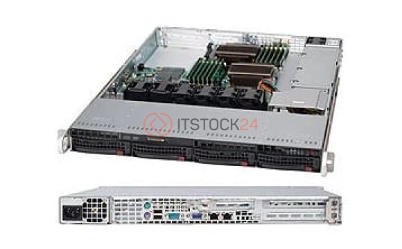 Supermicro SuperChassis 815TQ-563UB Rackmount Enclosure - Rack-mountable - Black - 1[CSE-815TQ-563U