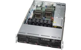 Supermicro SuperChassis 815TQ-R654CB (Black) - Rack-mountable - Black - 1U - 4 x Ba[CSE-815TQ-R654C